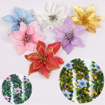 5PCS/Lot Christmas Garland 13cm Glitter DIY New Xmas Trees Ornament Wedding Decor Hot Sale Hanging Artificial Flower
5PCS/Lot Christmas Garland 13cm Glitter DIY New Xmas Trees Ornament Wedding Decor Hot Sale Hanging Artificial Flower