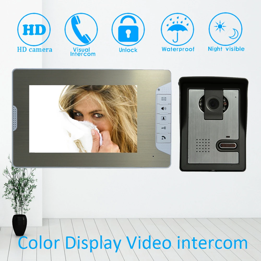 (1 set) Metal housing Home intercom system one to one Doorphone Video intercom 7inch nigth version Doorbell talkback Door phone
(1 set) Metal housing Home intercom system one to one Doorphone Video intercom 7inch nigth version Doorbell talkback Door phone