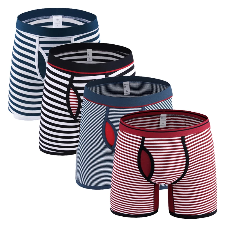 4pcs/lot Men Long Boxer Underwear Mens Boxers Homme Cuecas Masculina Men's Cotton Striped Sexy Homewear underpants Cueca Boxer
4pcs/lot Men Long Boxer Underwear Mens Boxers Homme Cuecas Masculina Men's Cotton Striped Sexy Homewear underpants Cueca Boxer