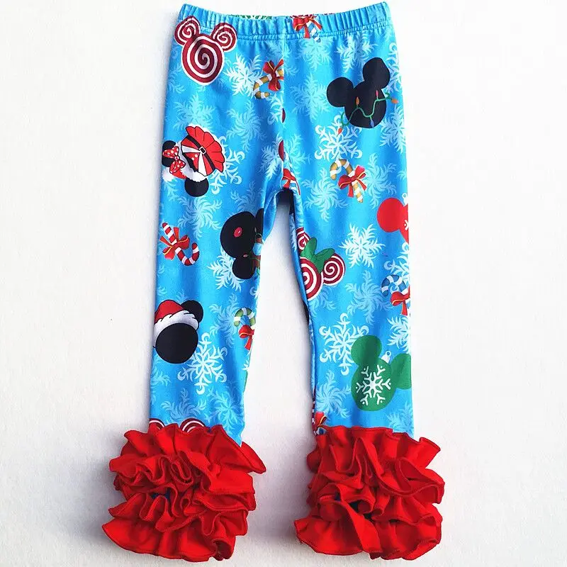 Christmas Mickey Pants Girls Blue Red Ruffle Cartoon Leggings Kids Winter Mickey Snow Floral Pattern Boutique Clothing milk silk
Christmas Mickey Pants Girls Blue Red Ruffle Cartoon Leggings Kids Winter Mickey Snow Floral Pattern Boutique Clothing milk silk