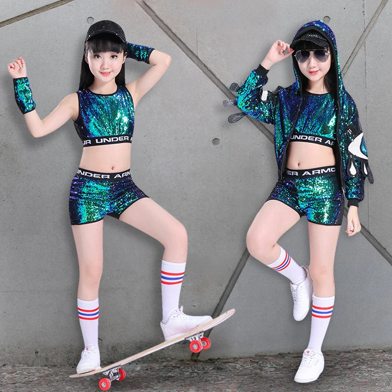 Children's jazz dance costumes girls sequins modern hip-hop hip hop clothes girls catwalk performance clothing suits
Children's jazz dance costumes girls sequins modern hip-hop hip hop clothes girls catwalk performance clothing suits