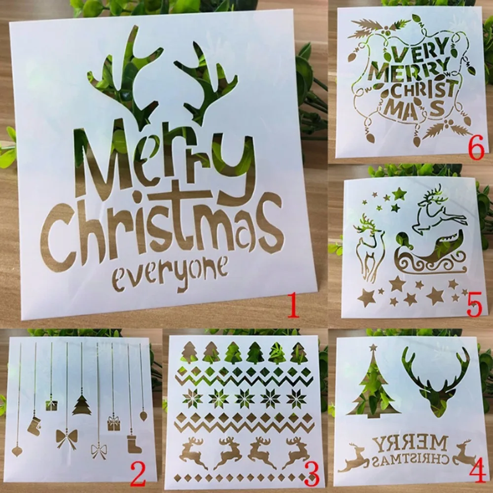 6pcs Christmas designs assort plastic flower spray templates stencils X'mas colllection
6pcs Christmas designs assort plastic flower spray templates stencils X'mas colllection