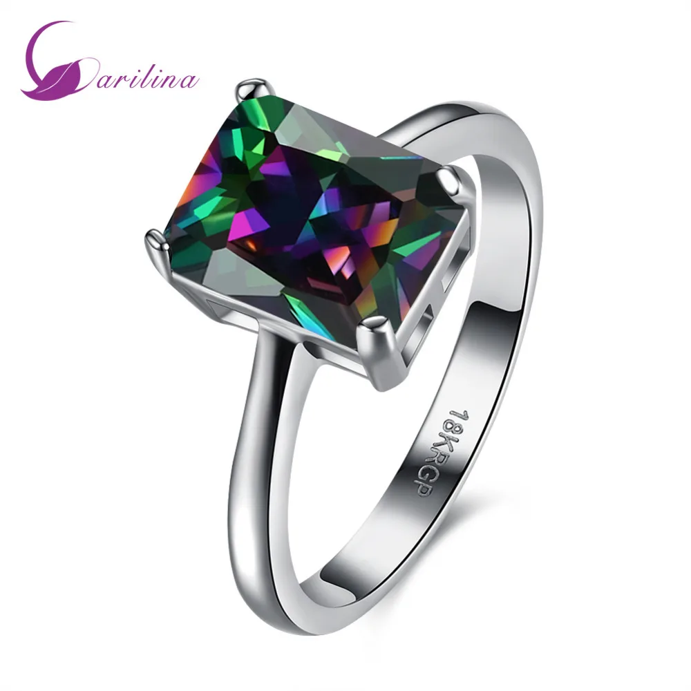 Latest Design Rainbow Mystic Cubic Zirconia Rings for women lab Platinum Plated ring jewelry size 6 7 8 R2053
Latest Design Rainbow Mystic Cubic Zirconia Rings for women lab Platinum Plated ring jewelry size 6 7 8 R2053