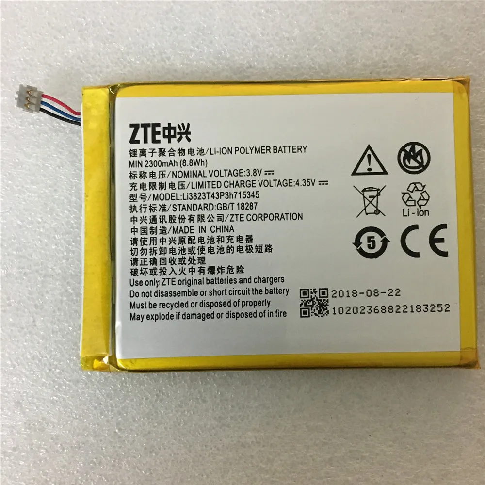 3.8V 2300mAh LI3823T43P3h715345 For ZTE Grand S Flex / For ZTE MF910 MF910S MF910L MF920 MF920S Battery
3.8V 2300mAh LI3823T43P3h715345 For ZTE Grand S Flex / For ZTE MF910 MF910S MF910L MF920 MF920S Battery