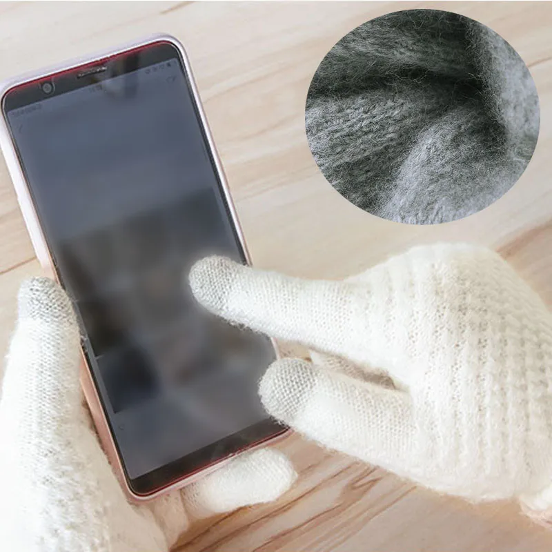 WPCZQVZA High Quality Women Classic Warm Velvet Full Finger Knitted Gloves Solid Color Woolen Mittens Female Screen Sense Gloves
WPCZQVZA High Quality Women Classic Warm Velvet Full Finger Knitted Gloves Solid Color Woolen Mittens Female Screen Sense Gloves