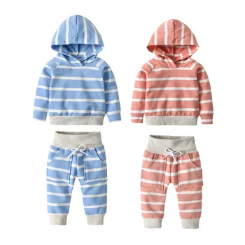 Infant Toddler Baby Girls Clothes 2Pcs Blue and Pink Stripe Long Sleeve Hoodie Tops+Pants Kids Clothing Set
Infant Toddler Baby Girls Clothes 2Pcs Blue and Pink Stripe Long Sleeve Hoodie Tops+Pants Kids Clothing Set