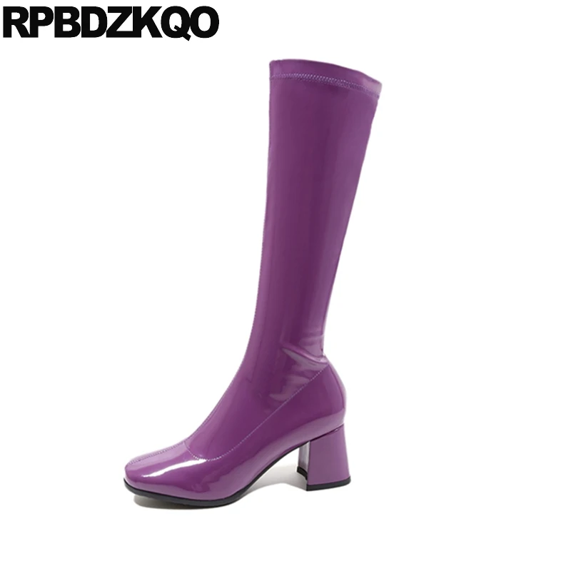 purple boots 2018 slim luxury brand shoes women square toe high heel trend designer knee autumn long chunky patent leather fall
purple boots 2018 slim luxury brand shoes women square toe high heel trend designer knee autumn long chunky patent leather fall
