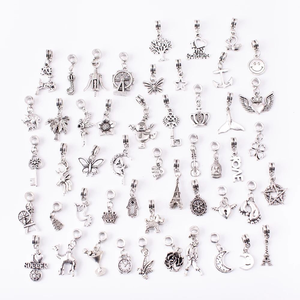 50pcs Mix 50different Vintage Bead Charms alloy Beads European pendant fit Pandora charm bracelet DIY Metal Jewelry Making
50pcs Mix 50different Vintage Bead Charms alloy Beads European pendant fit Pandora charm bracelet DIY Metal Jewelry Making