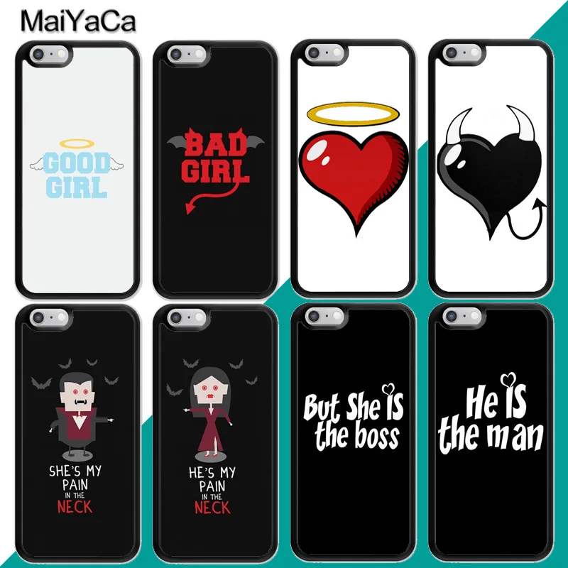 MaiYaCa Bad Good Angel Devil BFF Couple Best Friends Matching Soft Phone Case For iPhone 7 8 6S Plus X XS MAX XR SE Back Cover
MaiYaCa Bad Good Angel Devil BFF Couple Best Friends Matching Soft Phone Case For iPhone 7 8 6S Plus X XS MAX XR SE Back Cover