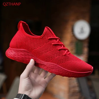 Hot Men Sneakers High Quality Mesh Summer Breathable Men Casual Shoes Black Big Red Rubber Trainers Flying Fabric Casual Shoes
Hot Men Sneakers High Quality Mesh Summer Breathable Men Casual Shoes Black Big Red Rubber Trainers Flying Fabric Casual Shoes