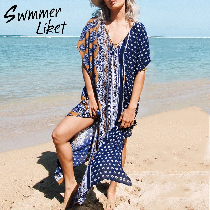 Print cover up Floral dress Summer 2019 new Beach dress kimono cover-ups swimwear women tunic women's skirt bathing suit caftan
Print cover up Floral dress Summer 2019 new Beach dress kimono cover-ups swimwear women tunic women's skirt bathing suit caftan
