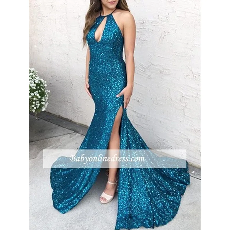 2019 Sexy Halter Mermaid Prom Dress Long Vestidos De Gala Longo Criss-Cross Back Sparkly Sequined Evening Party Dress
2019 Sexy Halter Mermaid Prom Dress Long Vestidos De Gala Longo Criss-Cross Back Sparkly Sequined Evening Party Dress