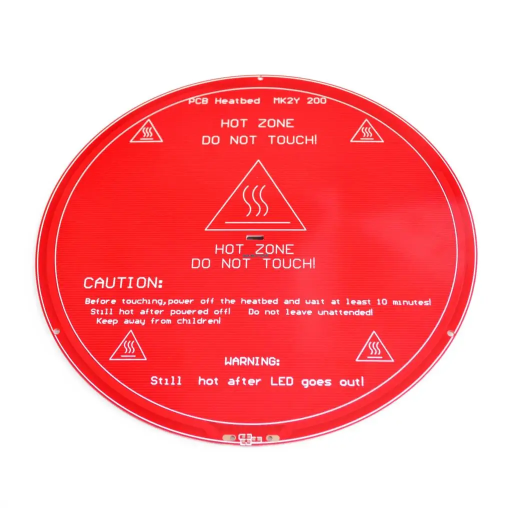 Delta Rostock MK2Y Round Heatbed Similar to MK3 3D-printer PCB Heated Bed Plate Reprap Heating Diameter 200mm
Delta Rostock MK2Y Round Heatbed Similar to MK3 3D-printer PCB Heated Bed Plate Reprap Heating Diameter 200mm