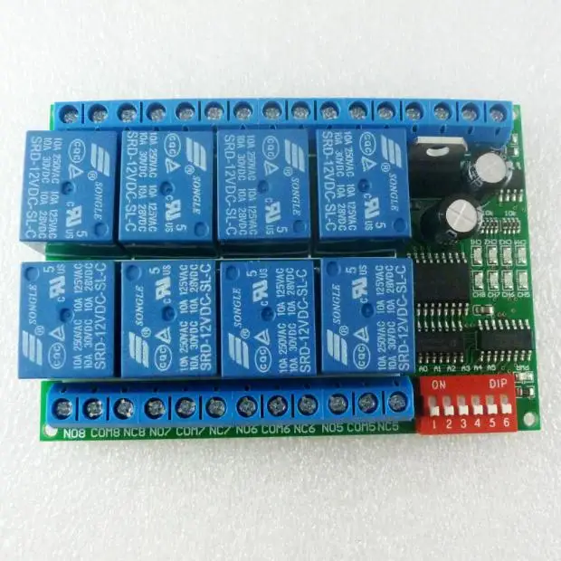 8CH dc 12V Modbus RTU RS485 Relay Module Switch Board for PLC Lamp LED PTZ Camera Remote control
8CH dc 12V Modbus RTU RS485 Relay Module Switch Board for PLC Lamp LED PTZ Camera Remote control