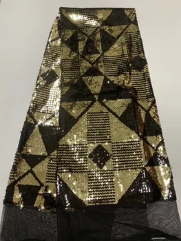 New design French Net Sequin Lace Fabric 2019 Latest african sequence lace fabric with 3 d embroidery tulle fabric Gold Black
New design French Net Sequin Lace Fabric 2019 Latest african sequence lace fabric with 3 d embroidery tulle fabric Gold Black