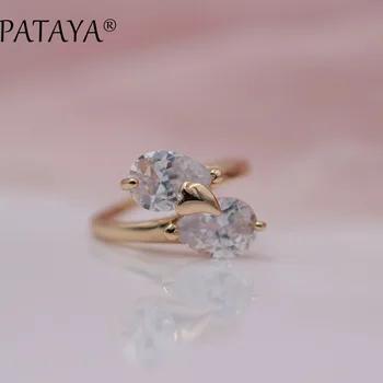 PATAYA New Arrivals White Water Drop Natural Zirconia Rings Women Fashion 585 Rose Gold Rings Wedding Party Luxury Jewelry
PATAYA New Arrivals White Water Drop Natural Zirconia Rings Women Fashion 585 Rose Gold Rings Wedding Party Luxury Jewelry