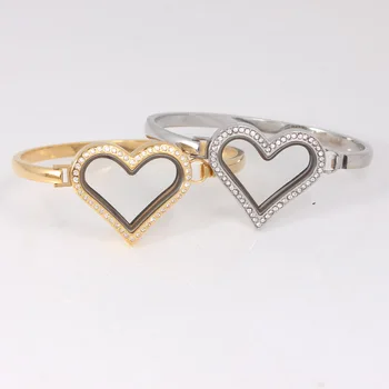 7/8 INCH Heart With Rhinestone Floating Locket Bracelet For Women Magnetic Living Glass Lockets Bangles 5pcs Free Charms
7/8 INCH Heart With Rhinestone Floating Locket Bracelet For Women Magnetic Living Glass Lockets Bangles 5pcs Free Charms