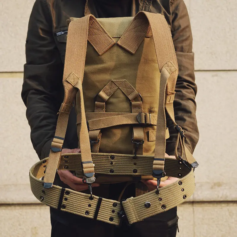 WWII WW2 US ARMY FIELD M1928 POCKETS BACKPACK CACHI EXTERNAL WITH BELT MILITARY SOLDIER COMBINATION
WWII WW2 US ARMY FIELD M1928 POCKETS BACKPACK CACHI EXTERNAL WITH BELT MILITARY SOLDIER COMBINATION