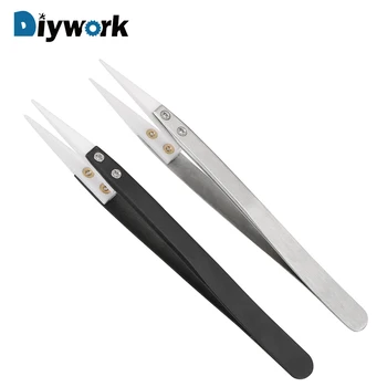 DIYWORK Ceramic Tips Tweezers Anti-static Straight Aimed Tweezers Stainless Steel Handle High Temperature Resistant Precision
DIYWORK Ceramic Tips Tweezers Anti-static Straight Aimed Tweezers Stainless Steel Handle High Temperature Resistant Precision