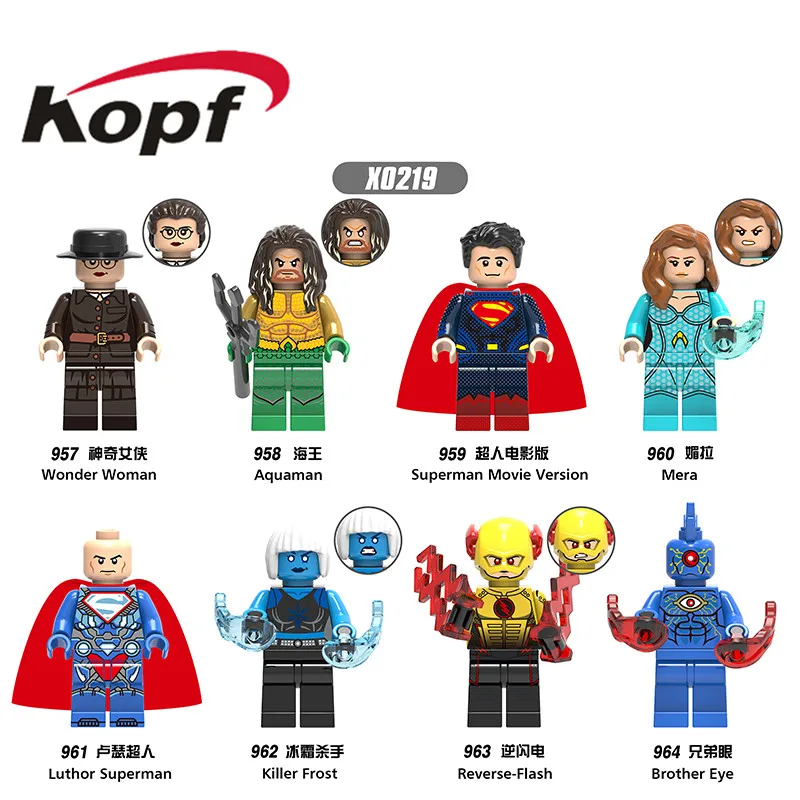 X0219 Single Sale Super Heroes Figures Wonder Woman Aquaman Model Superman Flash Mera Building Blocks For Kids Toys DIY Gift
X0219 Single Sale Super Heroes Figures Wonder Woman Aquaman Model Superman Flash Mera Building Blocks For Kids Toys DIY Gift