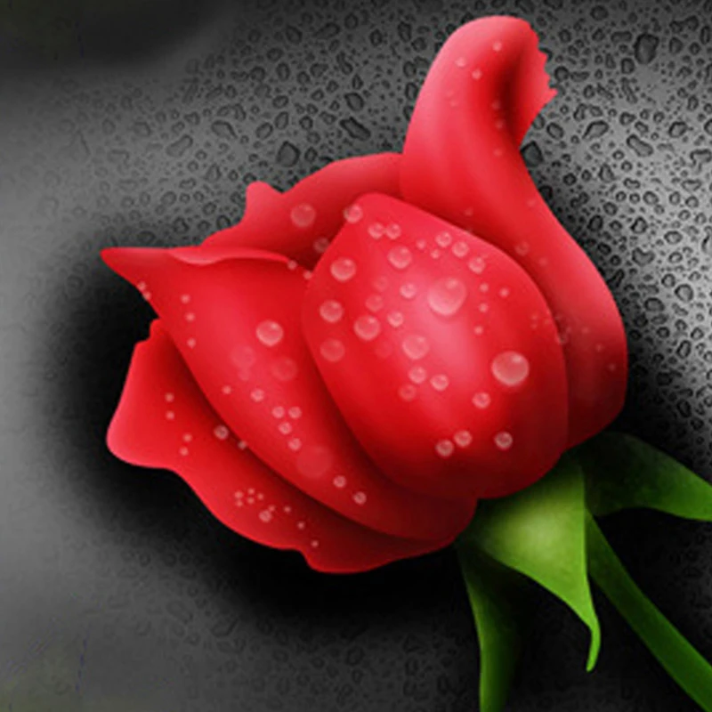 Полностью Алмазная Картина Красная роза декоративный Рисунок со стразами ручная