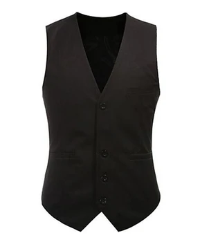 Handsome Black Men's Daily Regular Vest, Solid Colored V Neck Sleeveless Slim Fit Business Men's Vest Wedding Dress Waistcoat
Handsome Black Men's Daily Regular Vest, Solid Colored V Neck Sleeveless Slim Fit Business Men's Vest Wedding Dress Waistcoat