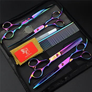 7 inch Pet Scissors Cat Dog Grooming Scissors Set Straight & Curved & Thinning Shears Sharp Edge Animals Hair Cutting Tools Kit
7 inch Pet Scissors Cat Dog Grooming Scissors Set Straight & Curved & Thinning Shears Sharp Edge Animals Hair Cutting Tools Kit