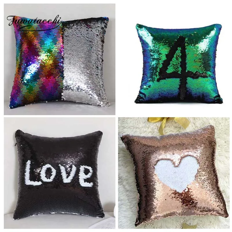 Fuwatacchi Solid Customize Cushion Cover Mermaid Sequin Changing Reversible Printed Pillow Cover Decorative Pillows For Sofa Car
Fuwatacchi Solid Customize Cushion Cover Mermaid Sequin Changing Reversible Printed Pillow Cover Decorative Pillows For Sofa Car