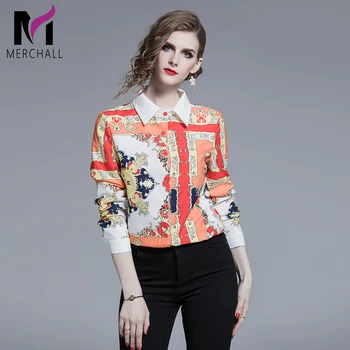 2019 Summer Fashion Runway Women Turn Down Collar Long Sleeve Satin Blouse Vintage Golden Print Elegant Shirt Ladies Office Tops
2019 Summer Fashion Runway Women Turn Down Collar Long Sleeve Satin Blouse Vintage Golden Print Elegant Shirt Ladies Office Tops