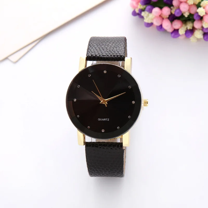 Women Watch Luxury Casual Simple Quartz Clock For Ladies Fashion Black Leather Strap Wrist Reloj Mujer Female's Gift | Наручные часы