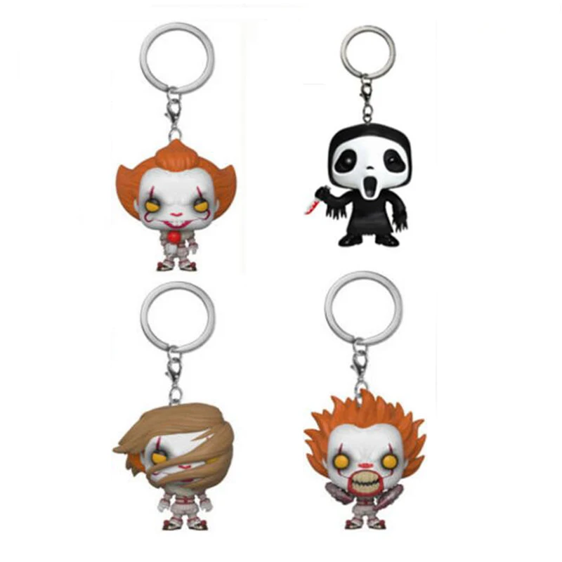 Movie Stephen King's It Joker Clown Character PENNYWISE Scary Movie Ghoset Face Vinyl Keychain Figure Toys with Retail box
Movie Stephen King's It Joker Clown Character PENNYWISE Scary Movie Ghoset Face Vinyl Keychain Figure Toys with Retail box