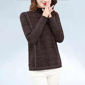 Autumn and winter clothes women pullovers and sweaters blends striped knitted warm thick women turtleneck sweater Large size
Autumn and winter clothes women pullovers and sweaters blends striped knitted warm thick women turtleneck sweater Large size