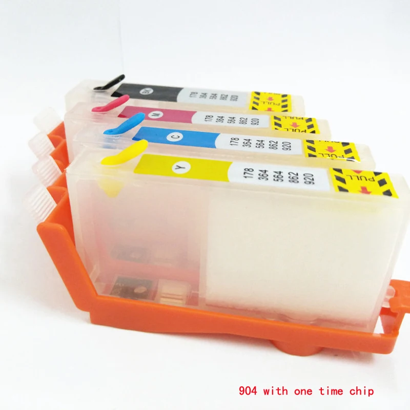 vilaxh 904 Refillable Ink Cartridge Replacement For HP 904 xl OfficeJet 6950 OfficeJet Pro 6960 printer With one time chip
vilaxh 904 Refillable Ink Cartridge Replacement For HP 904 xl OfficeJet 6950 OfficeJet Pro 6960 printer With one time chip