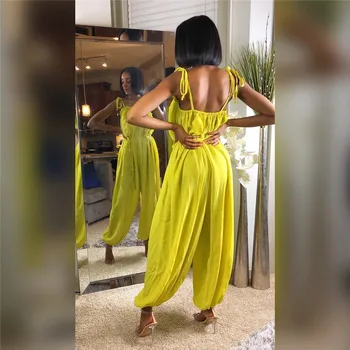 Chiffon Classical Solid Women Spaghetti Strap Off Shoulder Stringy Wide Pants Strapless Women Jumpsuits
Chiffon Classical Solid Women Spaghetti Strap Off Shoulder Stringy Wide Pants Strapless Women Jumpsuits