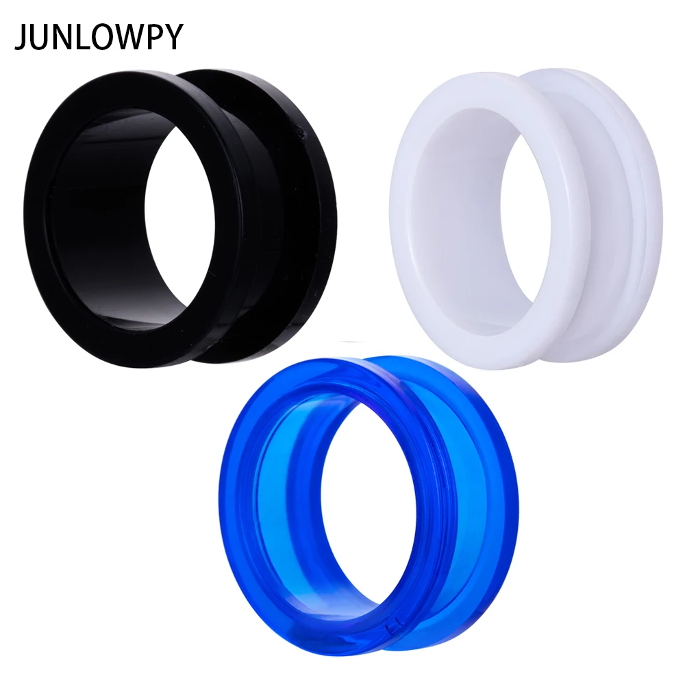 

JUNLOWPY Acrylic Ear Plug Gauges Black White Blue Flesh Tunnel Wholesale Body Jewelry Piercing Expander Stretcher Earring 140pcs