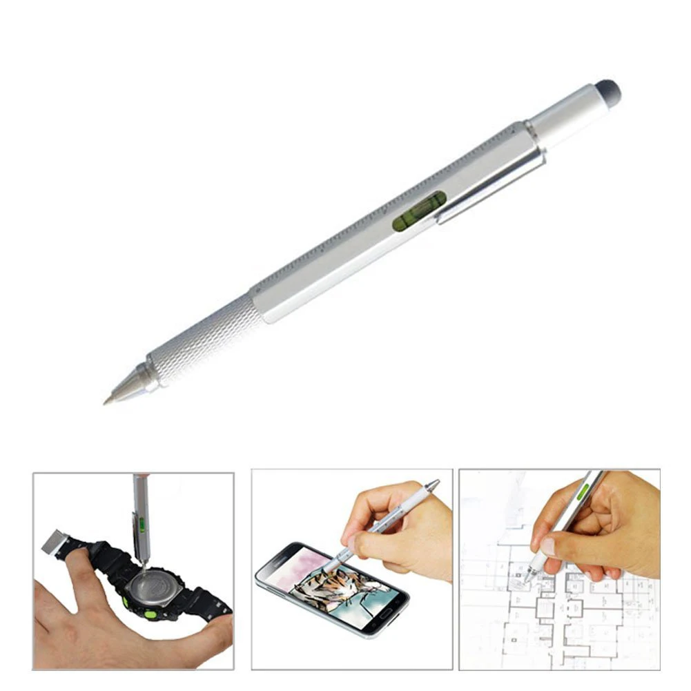 Perfect-Multifunction Touch Screen Stylus Pen with Spirit Level Ruler Screwdriver (Silver)
Perfect-Multifunction Touch Screen Stylus Pen with Spirit Level Ruler Screwdriver (Silver)