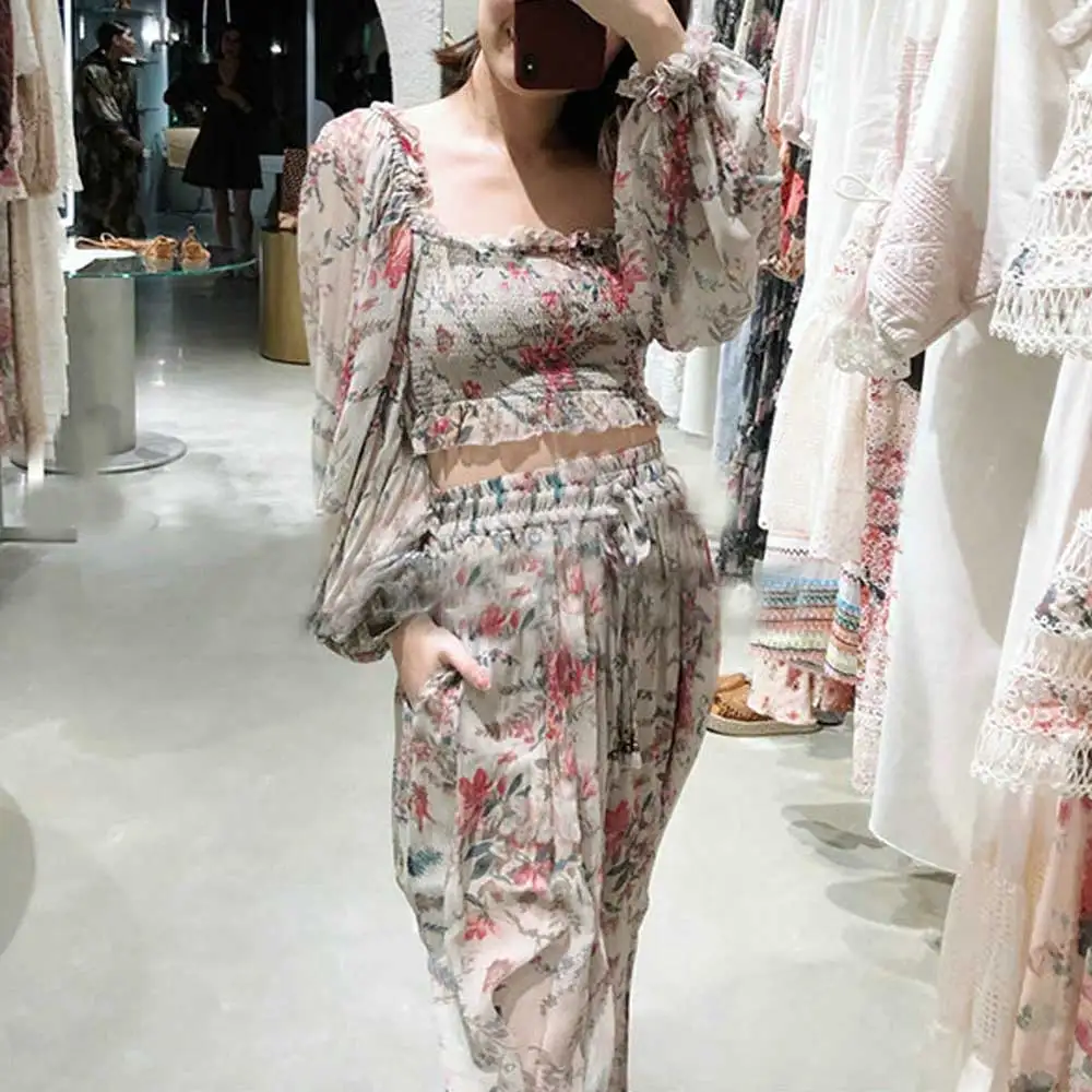 2019 summer Beach Sexy Off Shoulder elastic chiffon Blouse Long Pants 2 pieces Sets Women Female Casual Holiday Outfits VKSU1033
2019 summer Beach Sexy Off Shoulder elastic chiffon Blouse Long Pants 2 pieces Sets Women Female Casual Holiday Outfits VKSU1033
