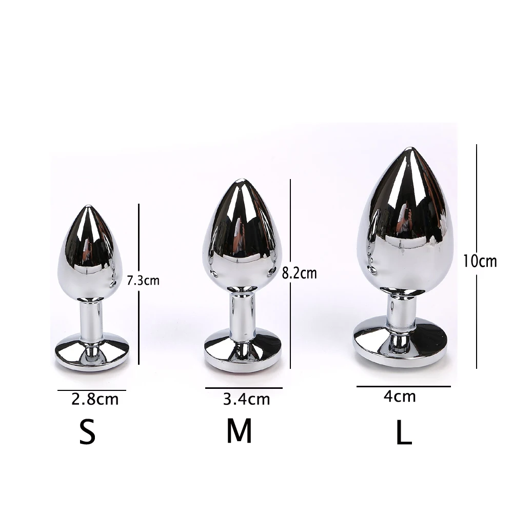 3 Pcs/Set Metal Stainless Steel Anal Plug Anal Hook Vibrator for Men