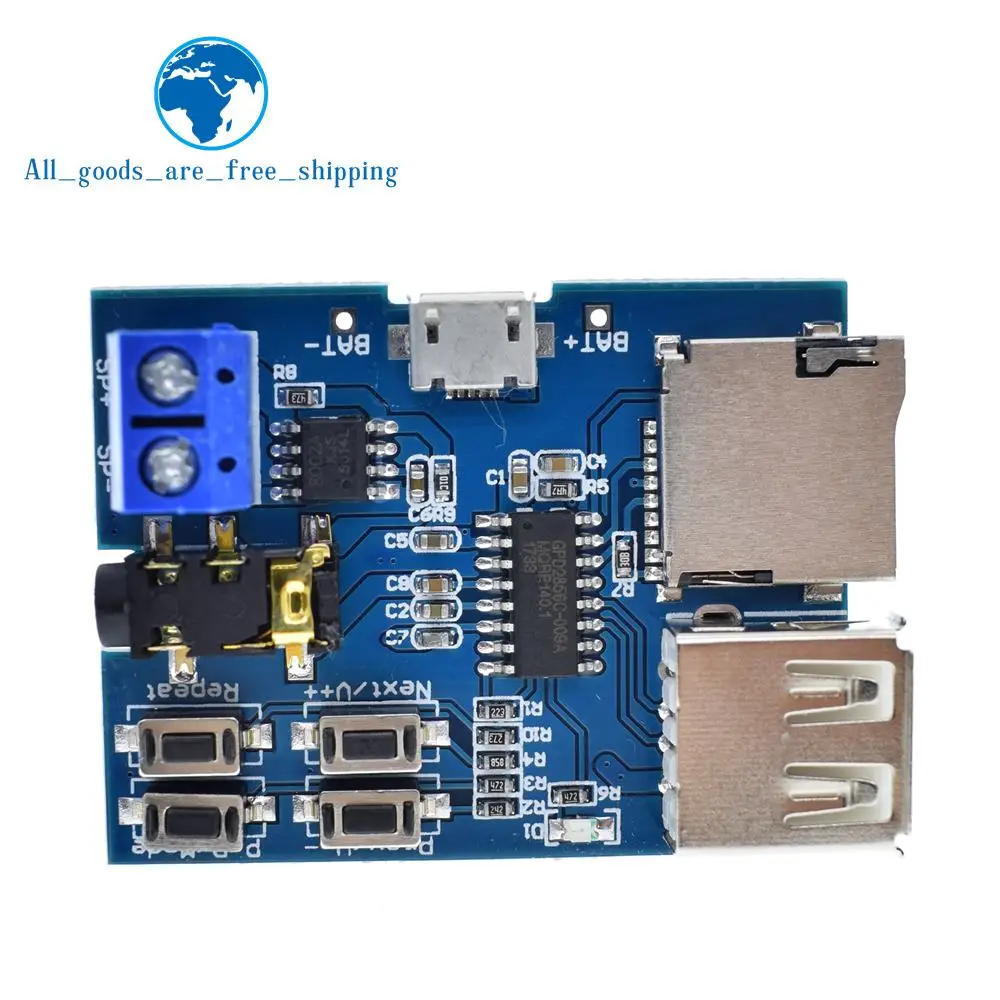 TZT TF card U disk MP3 Format decoder board module amplifier decoding audio Player
TZT TF card U disk MP3 Format decoder board module amplifier decoding audio Player