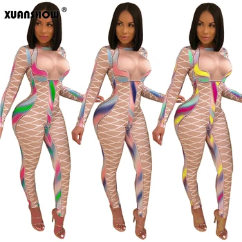 XUANSHOW Elegant Colorful Women's Jumpsuits Long Sleeve Round Neck Slim Bodycon Ladies Overalls Sexy Club Female Rompers 2018
XUANSHOW Elegant Colorful Women's Jumpsuits Long Sleeve Round Neck Slim Bodycon Ladies Overalls Sexy Club Female Rompers 2018