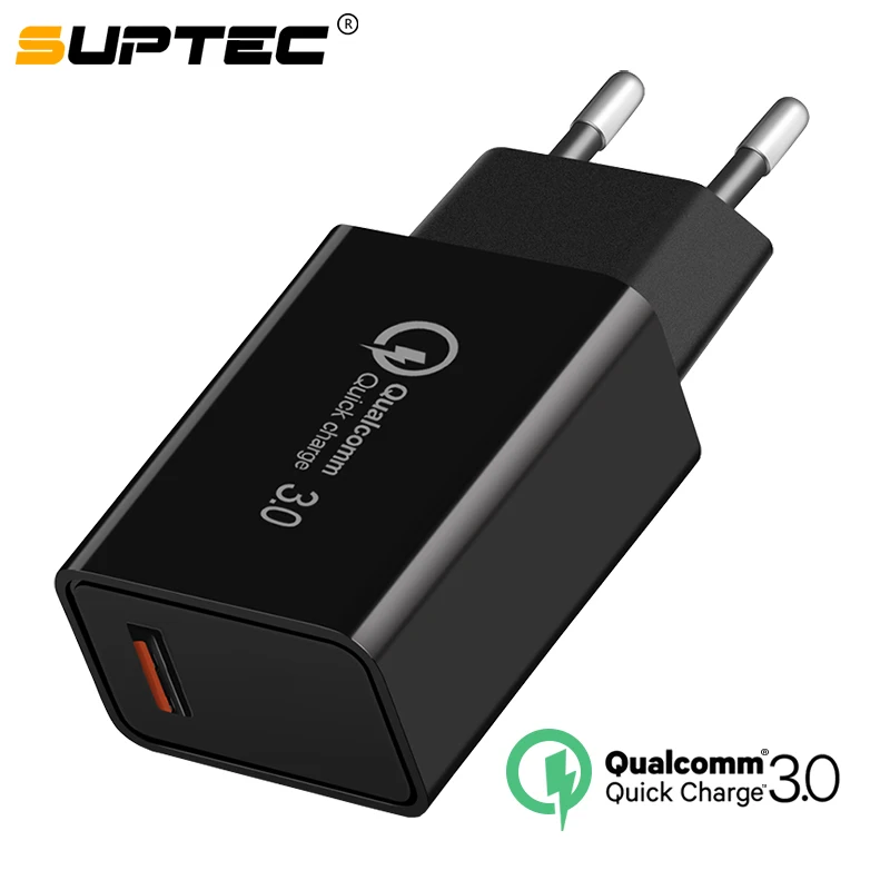 SUPTEC Quick Charge 3.0 USB Charger QC3.0 18W Fast Charging EU Mobile Phone Wall Charger Adapter for iPhone Xiaomi Redmi Note 7
SUPTEC Quick Charge 3.0 USB Charger QC3.0 18W Fast Charging EU Mobile Phone Wall Charger Adapter for iPhone Xiaomi Redmi Note 7