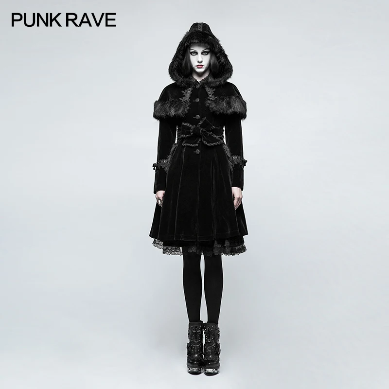 PUNK RAVE Fashion Gothic Lolita Women Jacket Winter Punk Gorgeous Christmas Long Coat Casual Hooded Witch Cosplay Long Jacket
PUNK RAVE Fashion Gothic Lolita Women Jacket Winter Punk Gorgeous Christmas Long Coat Casual Hooded Witch Cosplay Long Jacket