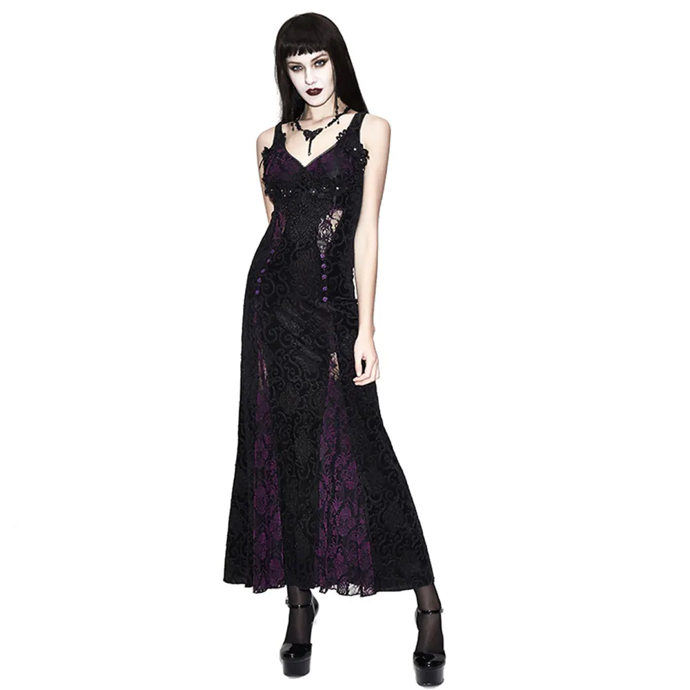 Eva Lady Gothic Retro Dresses for Women Vintage Sexy Lace Up See Through Bandage Sleeveless Balck Long Dinner Dresses New Trendy
Eva Lady Gothic Retro Dresses for Women Vintage Sexy Lace Up See Through Bandage Sleeveless Balck Long Dinner Dresses New Trendy
