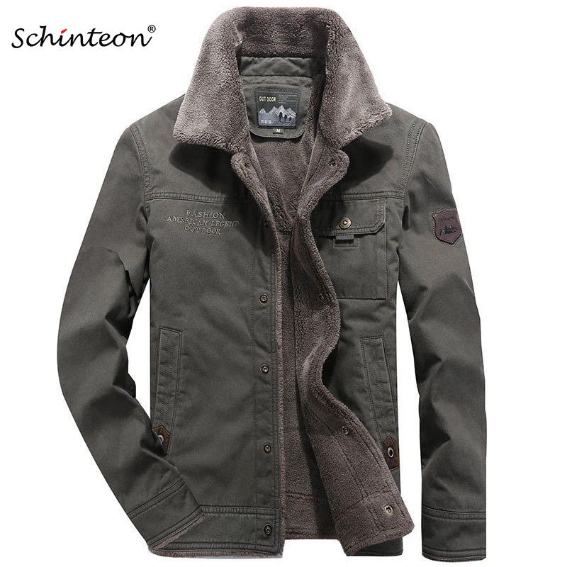 2019 Schinteon Plus Size Winter Men Warm Jacket Thick Fleece Casual Military Outwear Faux lamb Fur Parka M-6XL
2019 Schinteon Plus Size Winter Men Warm Jacket Thick Fleece Casual Military Outwear Faux lamb Fur Parka M-6XL