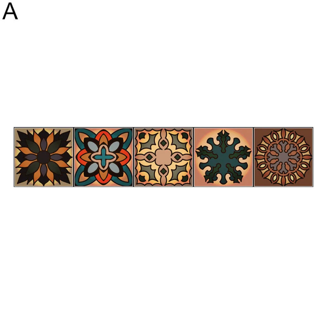 Moroccan Tiles PVC Waterproof Self adhesive Wallpaper Furniture Bathroom DIY Arab Tile Sticker