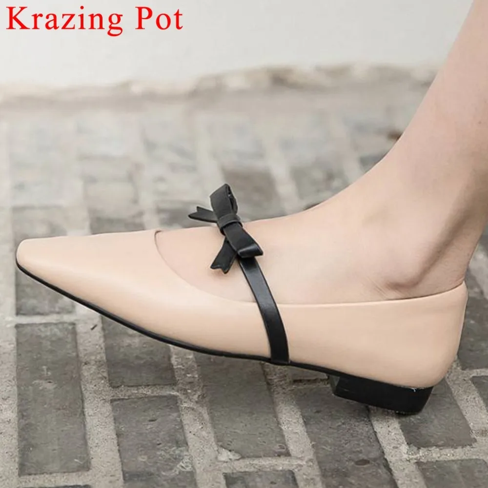 Krazing Pot real cow leather slip on loafers butterfly-knot decoration square toe flat with Spring brand dating party shoes L70
Krazing Pot real cow leather slip on loafers butterfly-knot decoration square toe flat with Spring brand dating party shoes L70