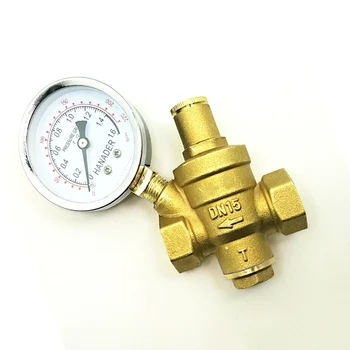 3/4" BSP Female Thread Brass Pressure Relief Regulator Reducing Valve With Gauge Meter For Water
3/4" BSP Female Thread Brass Pressure Relief Regulator Reducing Valve With Gauge Meter For Water