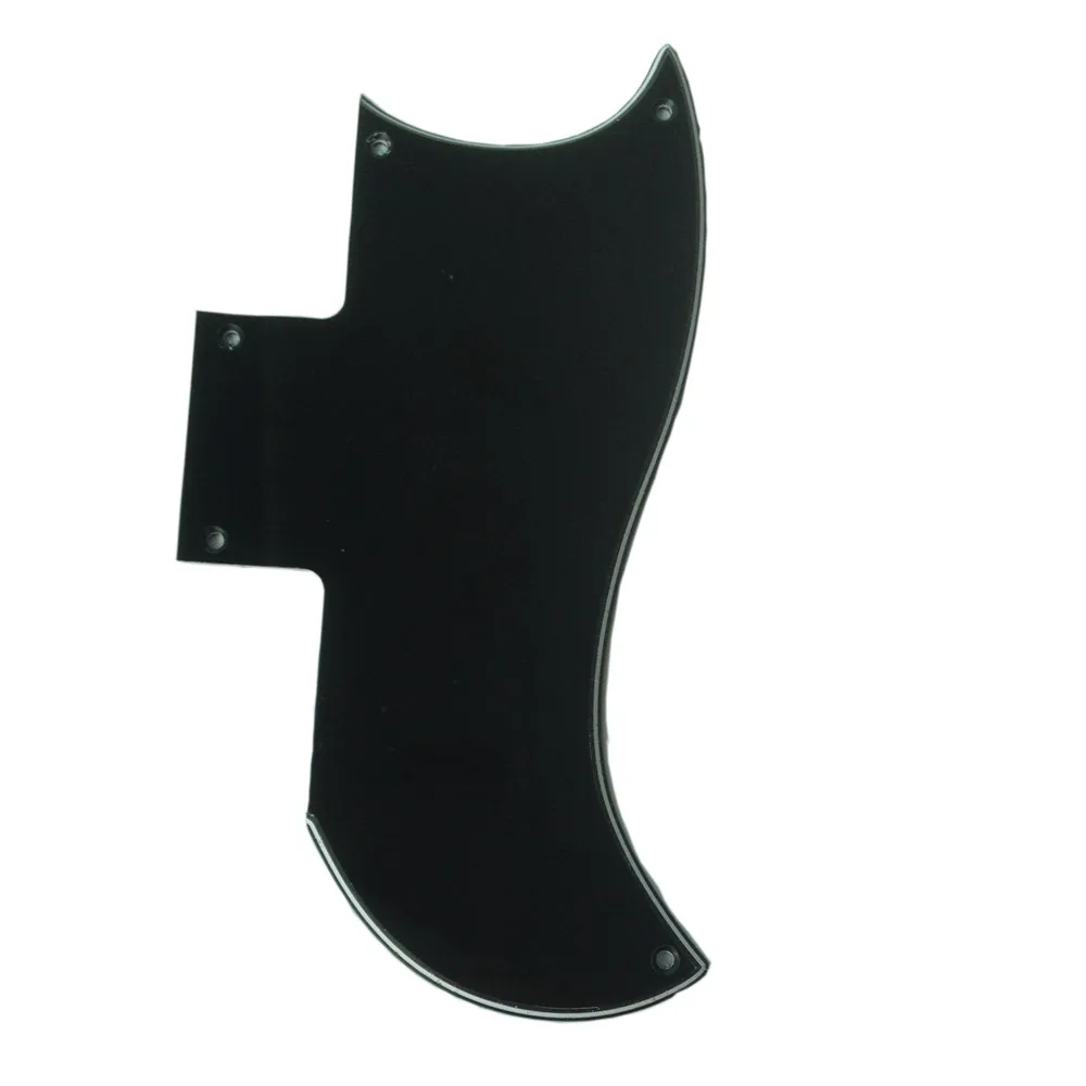 Pleroo Custom Guitar pickgaurd для гитары 61 SG Накладка защиты от царапин 3 слойная черная|Детали