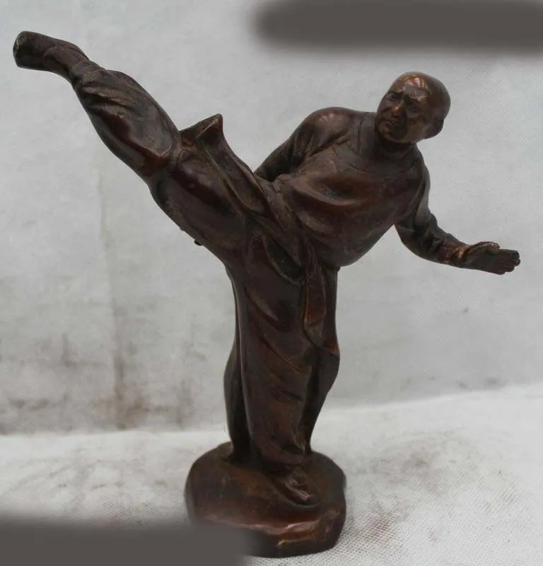 8"China Chinese Folk Bronze excellent Man exercise martial arts Statue 
8"China Chinese Folk Bronze excellent Man exercise martial arts Statue