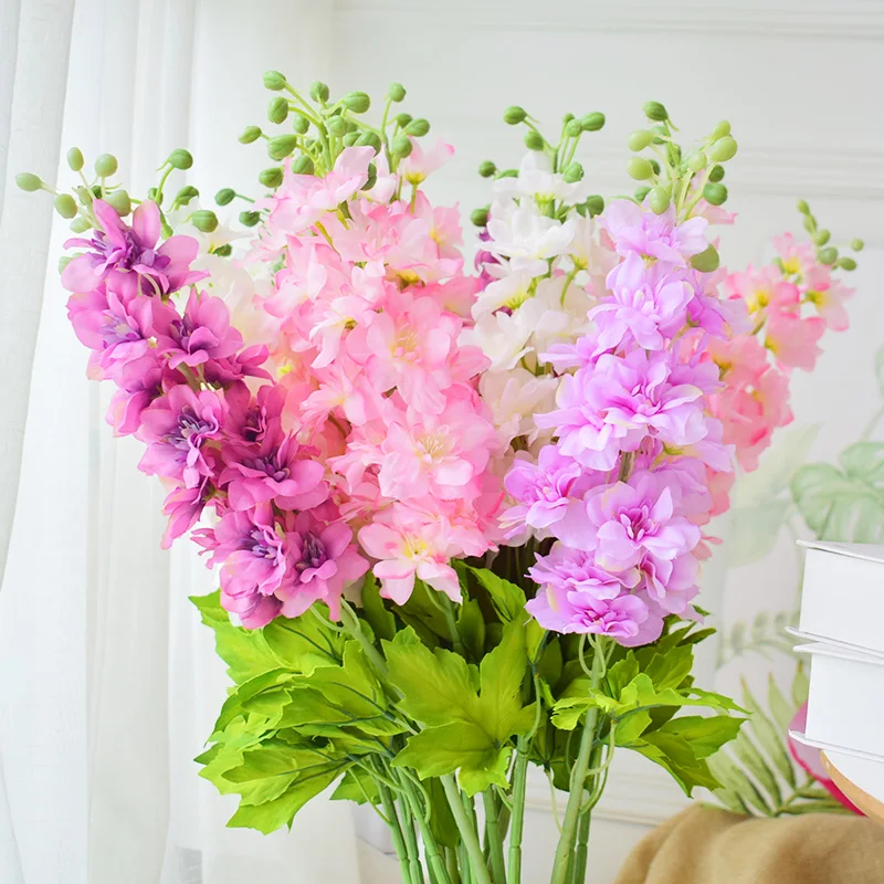 silk Consolida ajacis artificial flower for weeding garden table home decoration accessories maison fake flowers white purple
silk Consolida ajacis artificial flower for weeding garden table home decoration accessories maison fake flowers white purple